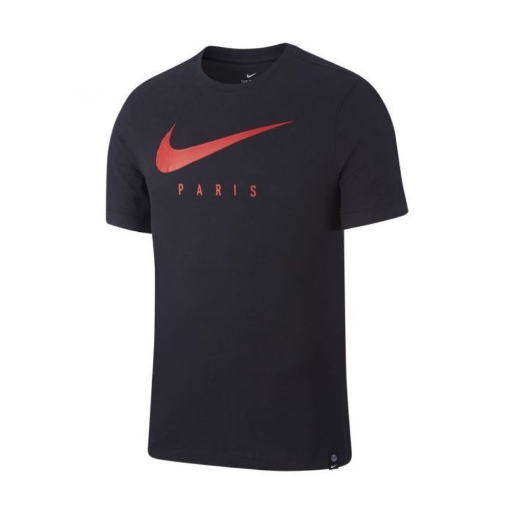 Nike Paris Saint Germain PSG Soccer Black T-Shirt Men's Size M AQ7547-080 NEW